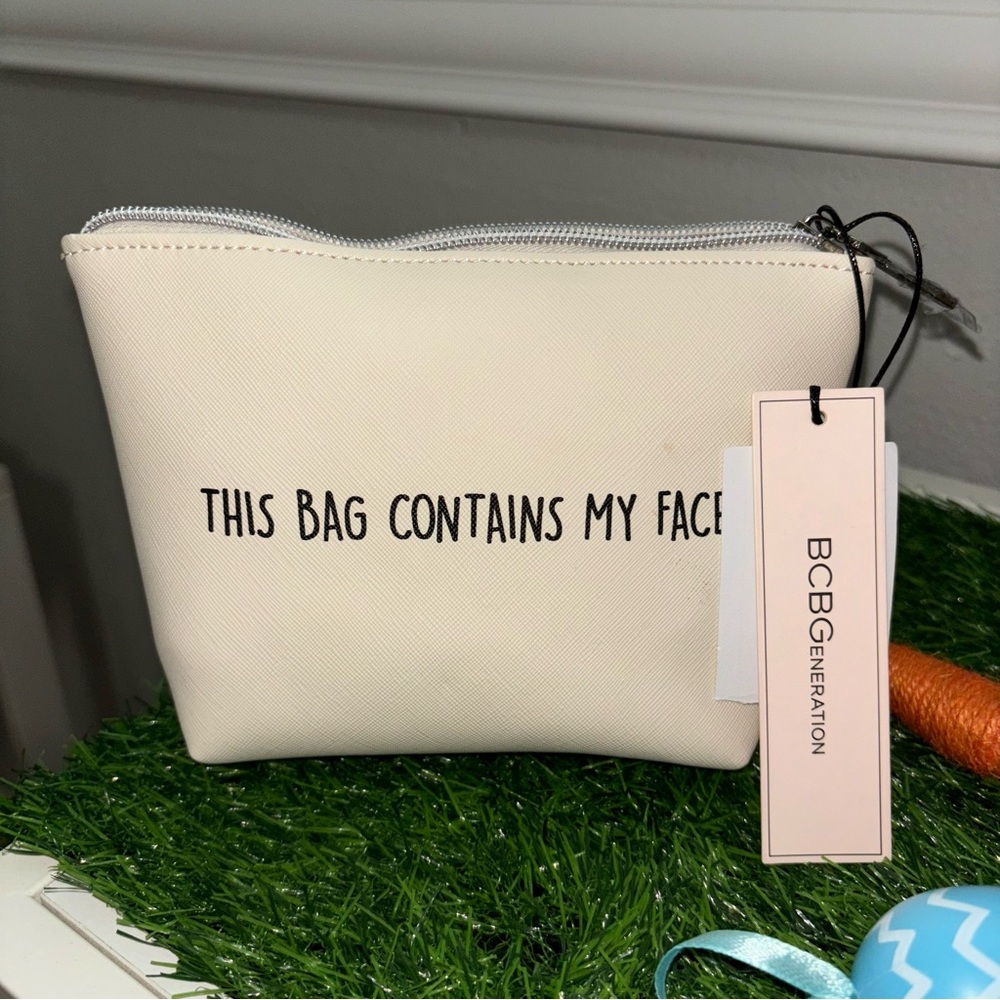 BCBGeneration Beige Makeup Pouch